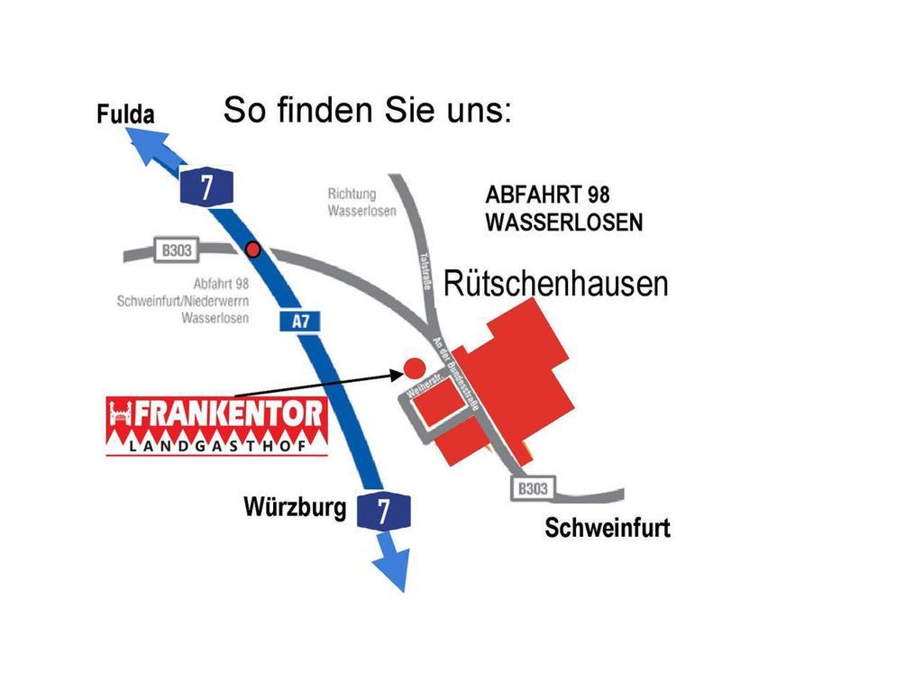 Landgasthof Frankentor Wasserlosen Zewnętrze zdjęcie